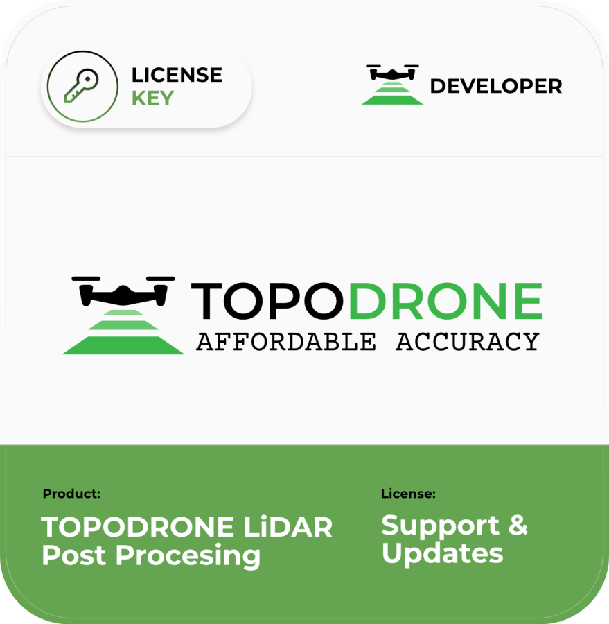TOPODRONE LiDAR Post Processing 1-Year Support & Updates Package